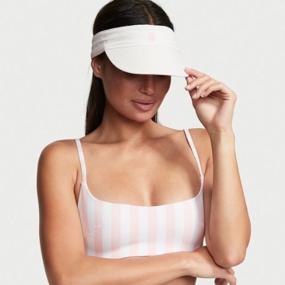New - VICTORIA\'S SECRET White Swim Visor Sun Hat Cap main image 9
